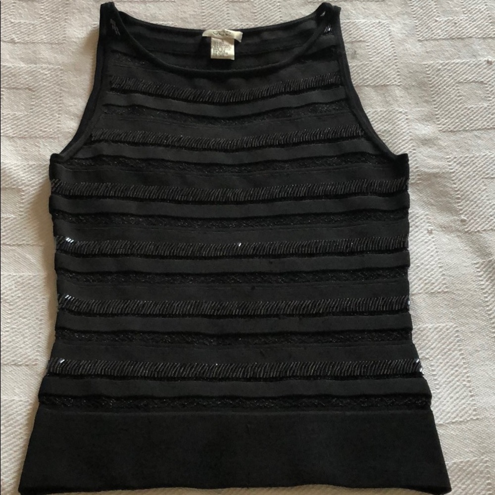 Knitted top with beading